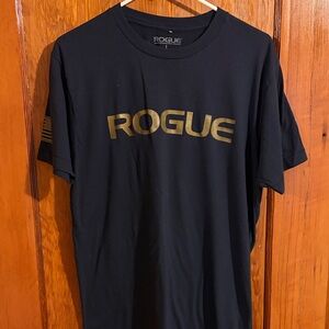 Rogue Dark Blue Tee with Gold Logo Large